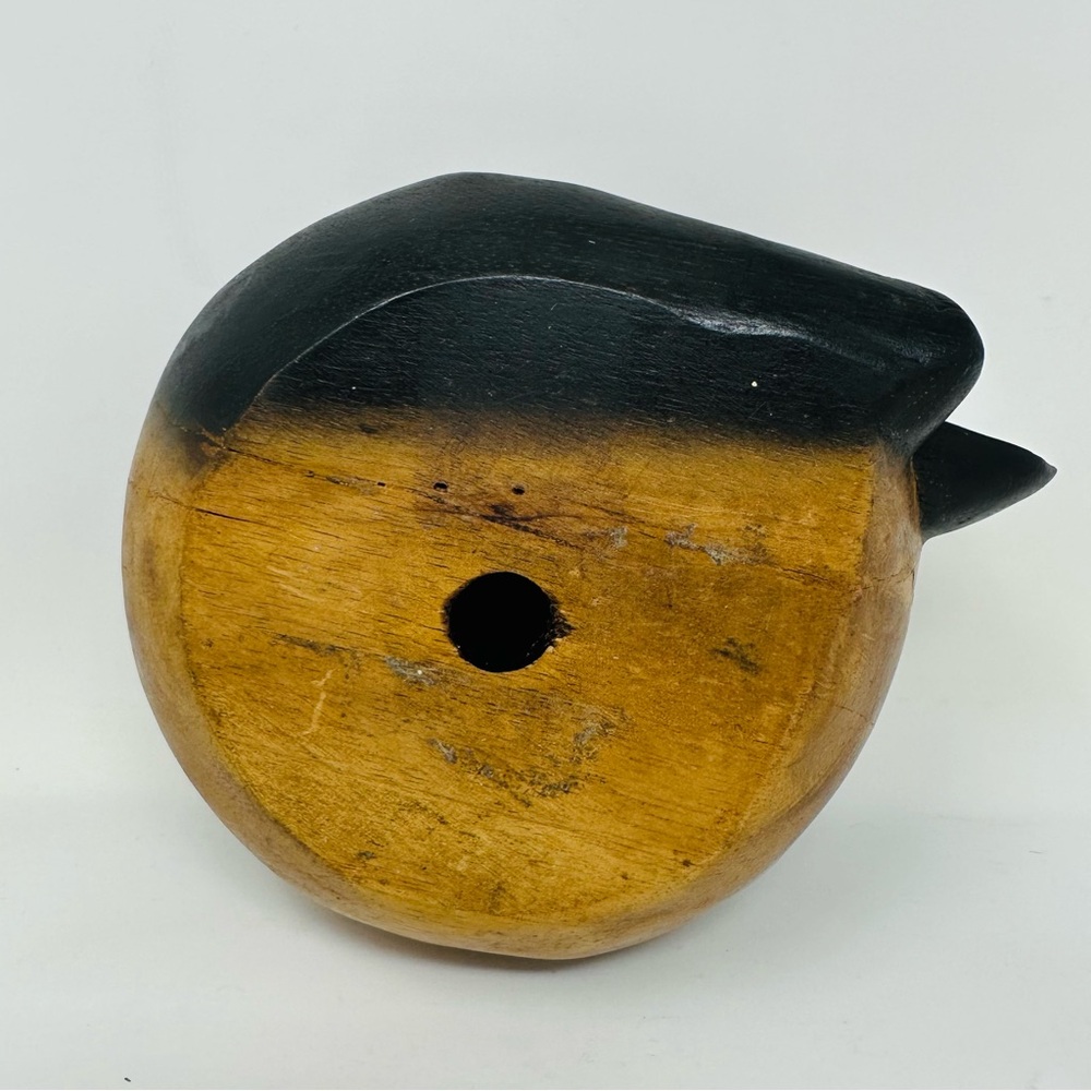 Handcrafted Wooden Sleeping Cat Sculpture Doorstop Siamese Brown Black Heavy - Picture 7 of 11